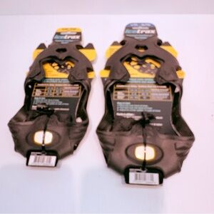 Non-Slip Black Traction Cleat Slips Ons, Brand New, 2 Sets S/M and L/XL